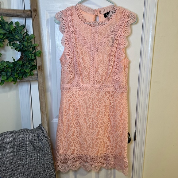 Lulus My Sweetheart Blush Pink Lace Mini Dress - Picture 6 of 9